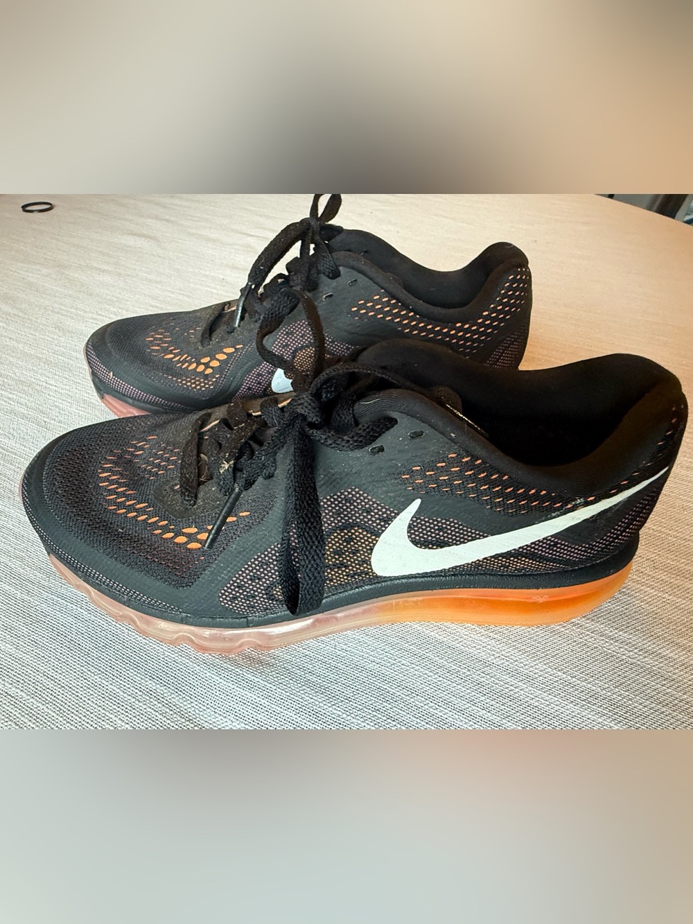 Nike black and orange sneakers